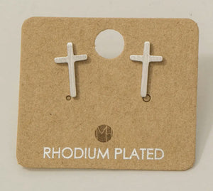 Mini Cross Earrings