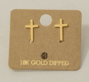 Mini Cross Earrings