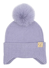 Load image into Gallery viewer, C.C Kids Ear Flap Pom Beanie

