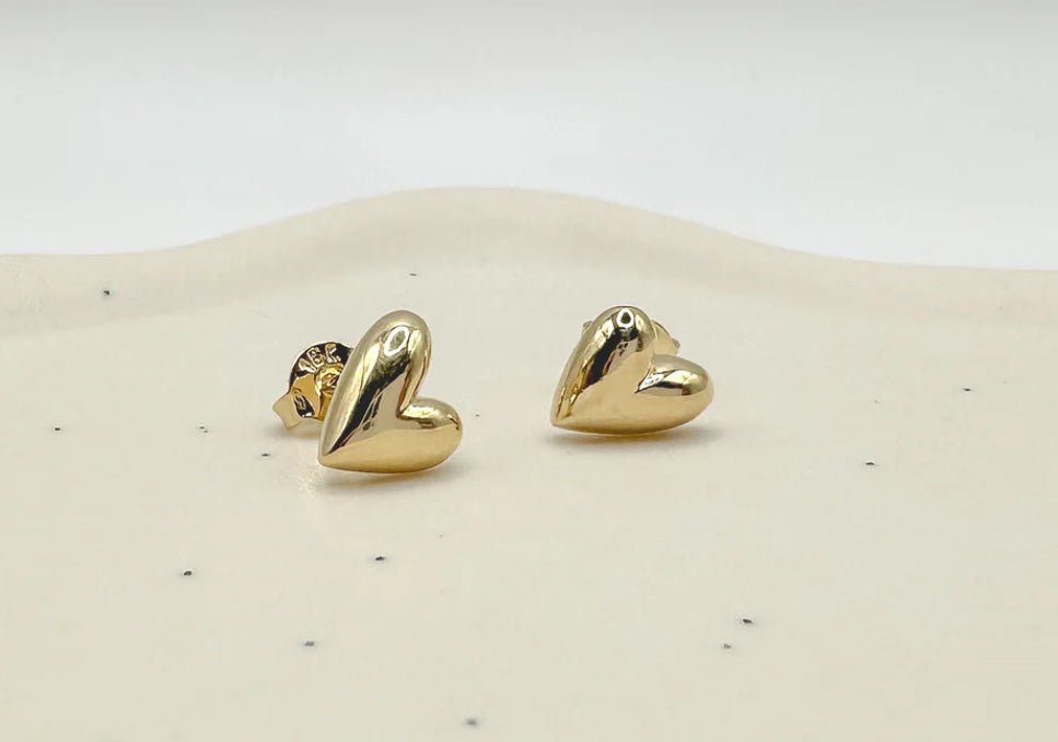 Asymmetrical Heart Studs