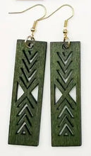 Load image into Gallery viewer, Wood Laser Cutout Earrings
