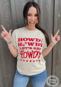 Howdy Rowdy Football Graphic T