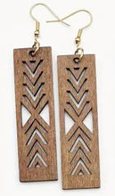 Load image into Gallery viewer, Wood Laser Cutout Earrings
