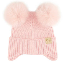 Load image into Gallery viewer, C.C Baby Ear Flap Pom Pom Beanie
