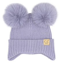 Load image into Gallery viewer, C.C Baby Ear Flap Pom Pom Beanie
