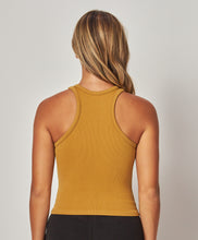 Load image into Gallery viewer, Fine Rib Seamless High Neck Tank Top
