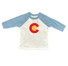 Load image into Gallery viewer, Kid’s Colorado Raglan T-shirt
