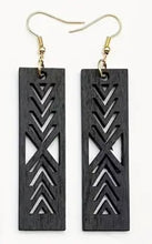 Load image into Gallery viewer, Wood Laser Cutout Earrings
