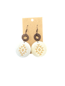 Aztec Wooden Earrings