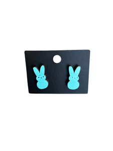Wooden Bunny Earrings