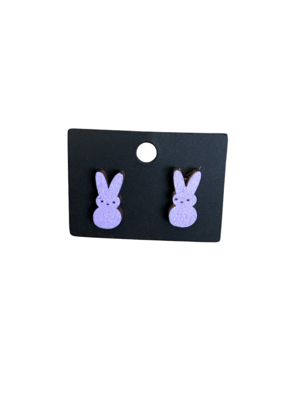 Wooden Bunny Earrings