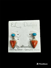 Load image into Gallery viewer, Spiny Oyster Turquoise Earrings
