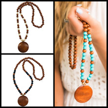 Load image into Gallery viewer, Boho Wooden Bead Necklace
