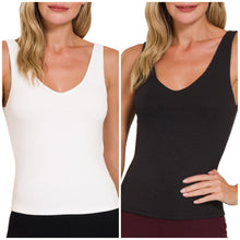 Load image into Gallery viewer, Double Lined V-Neck Tank

