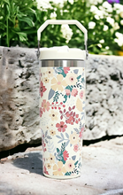 Load image into Gallery viewer, Floral 30 oz Stainless Steel Tumbler
