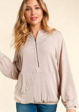 Load image into Gallery viewer, Taupe Zip Hoodie
