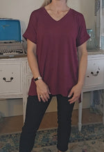 Load image into Gallery viewer, Side Slit V-Neck Tee - 5 Colors!

