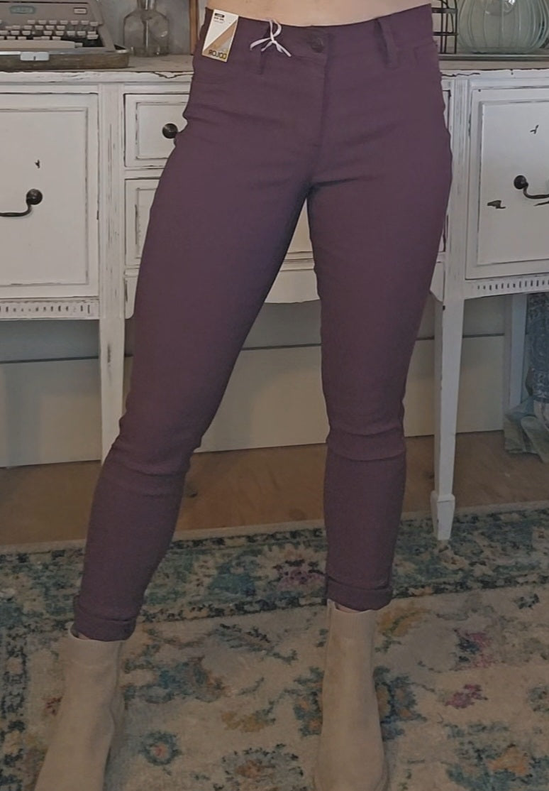 Mid-Rise Hyperstretch Jeggings - Sangria