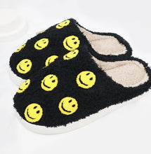 Load image into Gallery viewer, Smiley Face Fuzzy Fleece Slippers
