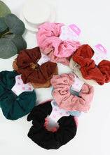 Load image into Gallery viewer, Two-Piece Corduroy Hair Scrunchies on

