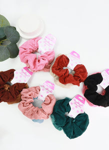 Two-Piece Corduroy Hair Scrunchies on