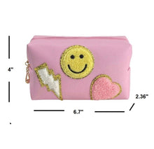 Load image into Gallery viewer, Smiley Patch Makeup Bag
