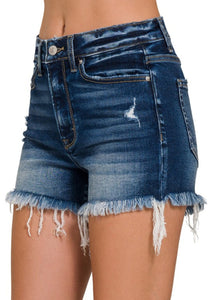 Frayed Denim Shorts