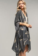 Load image into Gallery viewer, Charcoal Floral Kimono
