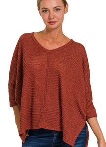 Hi-Low Jacquard Sweater