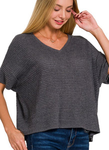 Drop Shoulder Jacquard Sweater