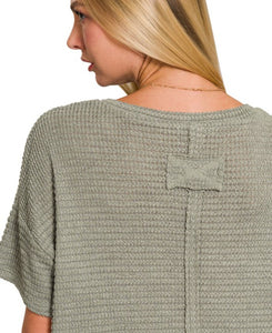 Drop Shoulder Jacquard Sweater