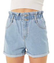 Load image into Gallery viewer, Double Button Paperbag Denim Shorts
