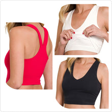 Load image into Gallery viewer, V-Neck Cropped Tank
