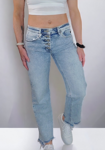 KanCan Acid Wash Cropped Jeans