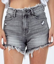 Load image into Gallery viewer, Risen High Rise Frayed Shorts
