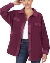 Load image into Gallery viewer, Fleece Shacket - 2 Colors
