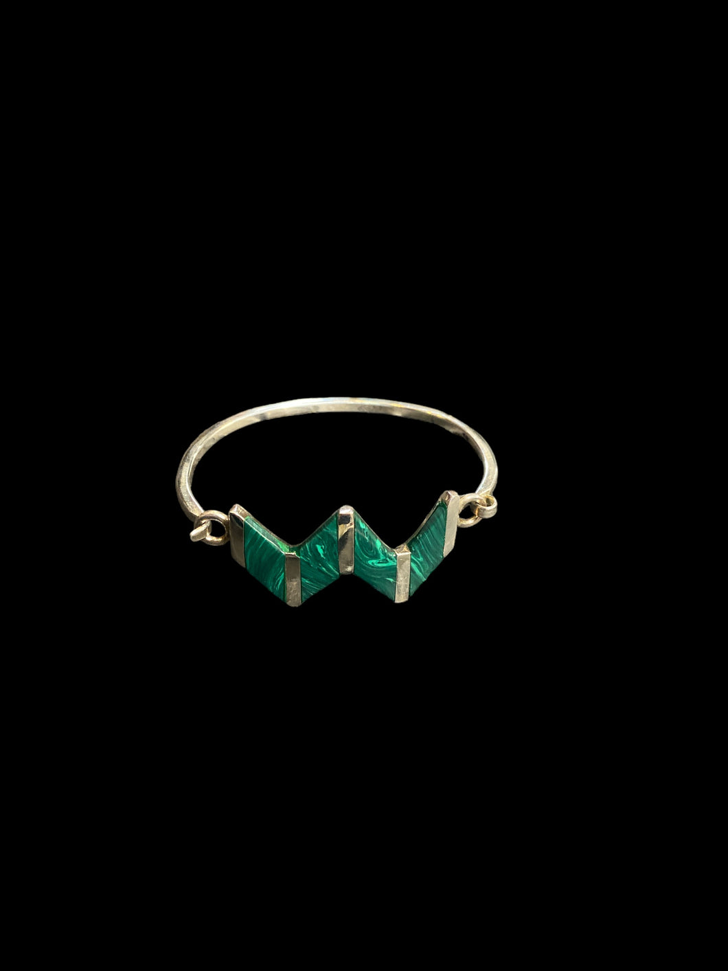 Sterling Malachite Cuff Bracelet