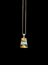 Load image into Gallery viewer, SS Jet Opal &amp; Tiger Eye Necklace
