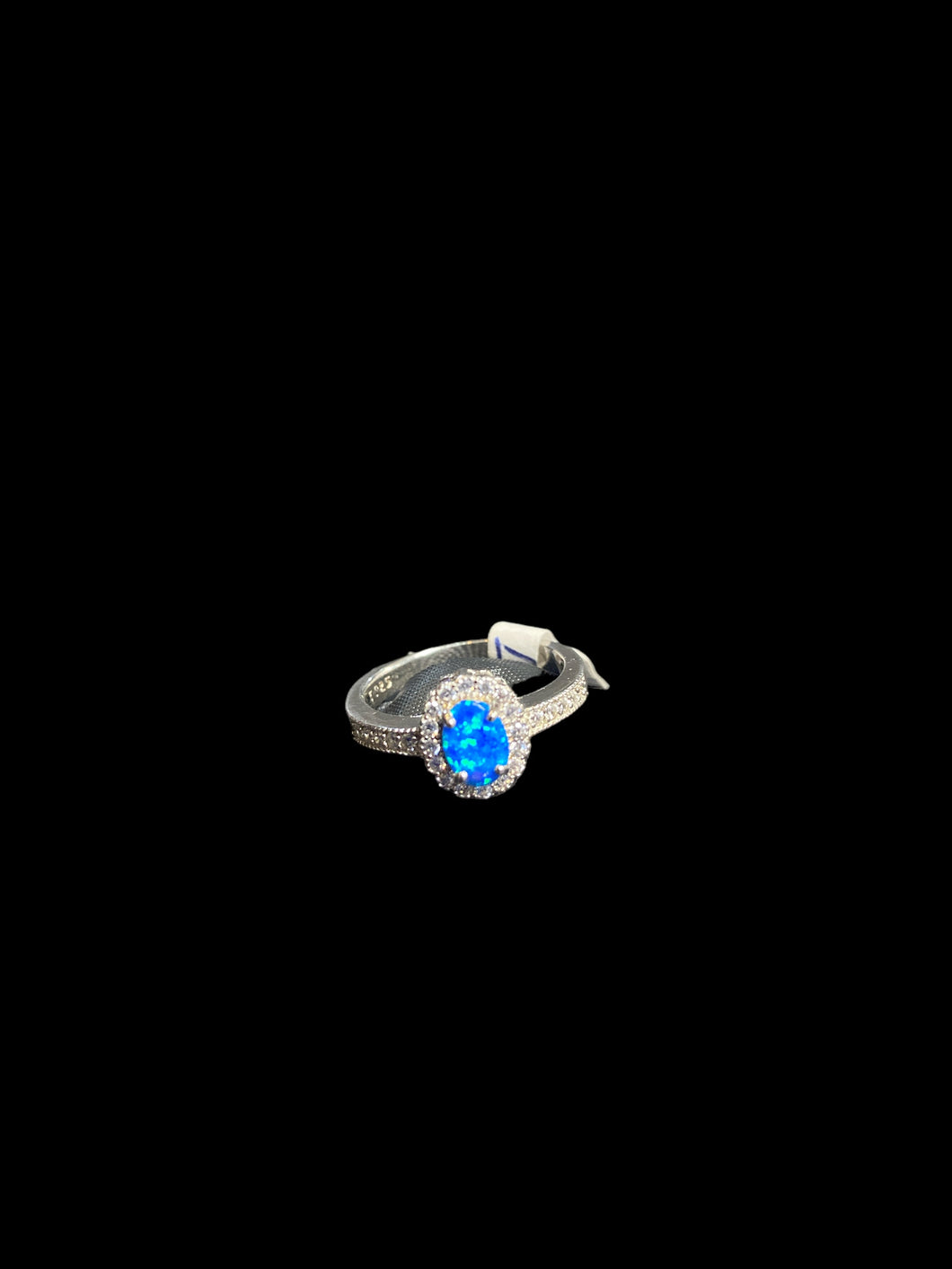 Sterling Opal CZ Ring