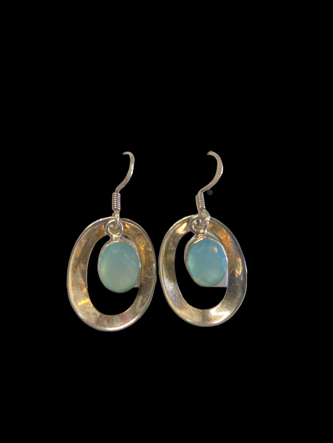 Sterling & Aquamarine Earrings