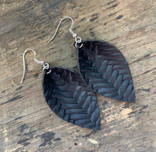 Load image into Gallery viewer, Braided Texture Leather Earrings: 2 colors
