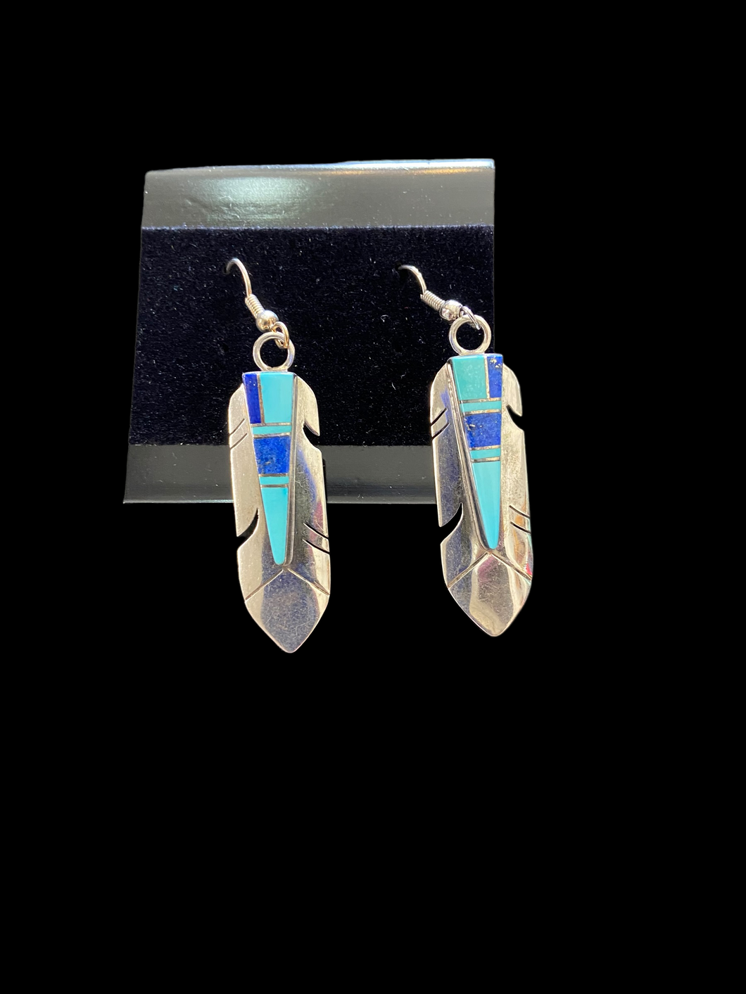 Sterling Turquoise & Lapis Earrings