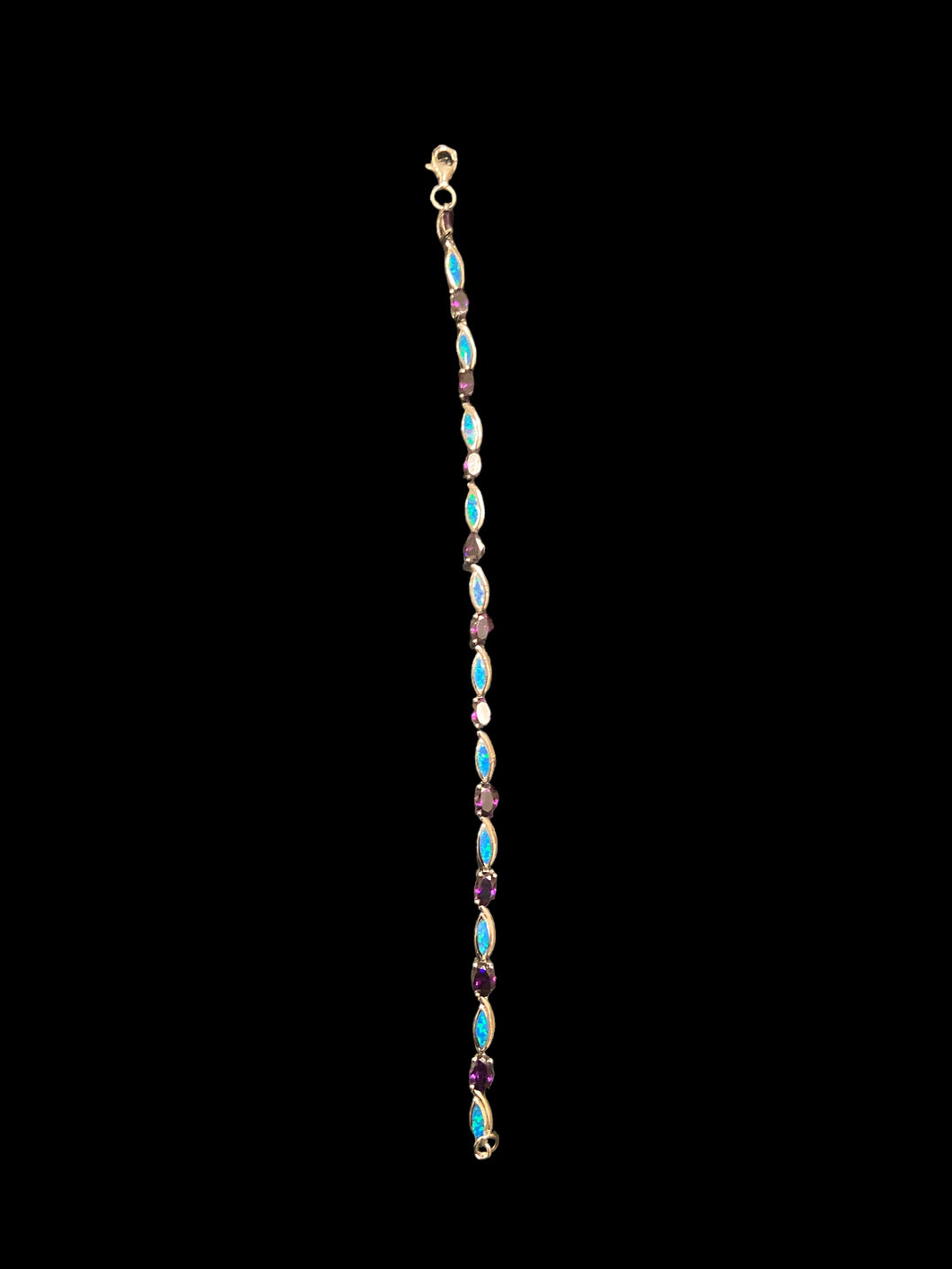 Sterling Amethyst Opal Bracelet