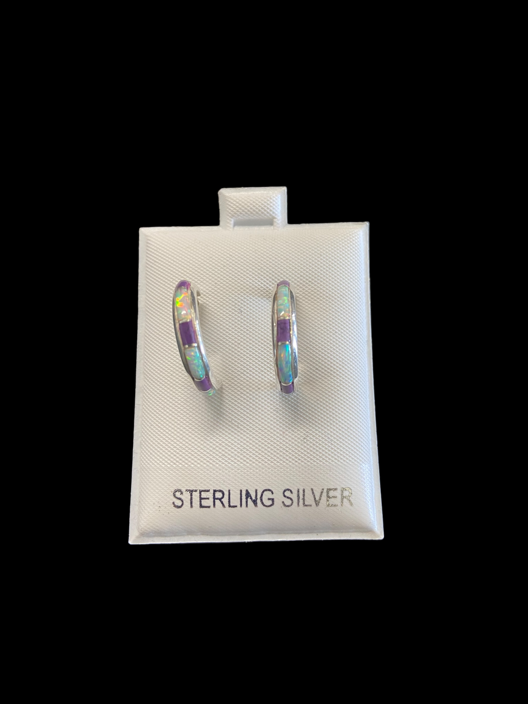 Sterling Opal & Sugilite Earrings