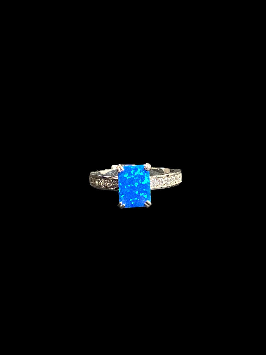 Sterling CZ Opal Ring