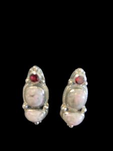 Sterling Rhodonite Earrings